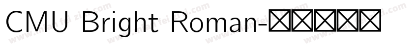 CMU Bright Roman字体转换